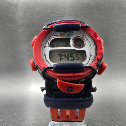 Casio Baby-G BG-370 Watch Women 34mm Blue Red Digital Alarm Chronograph New batt5
