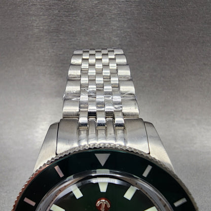 Rado Captain Cook Dive Watch Men 41mm Green Dial Steel Date Automatic Custom Run4