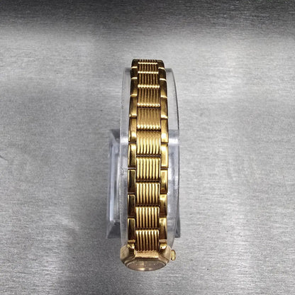 Citizen CQ Watch Women 15mm Champagne Dial Gold Tone 2250-S60805 New Battery JP24