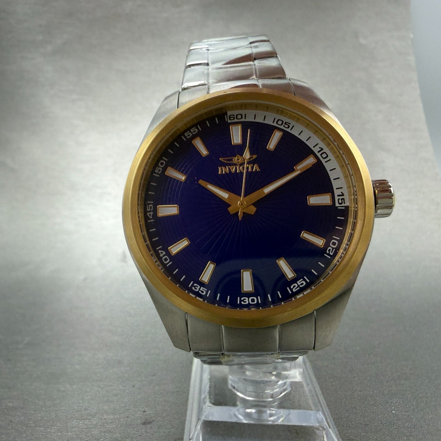 Invicta Specialty Watch Men 45mm Blue Dial Two Tone Round 12828 New Battery6