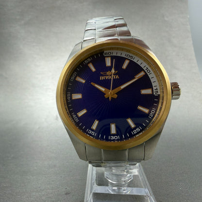 Invicta Specialty Watch Men 45mm Blue Dial Two Tone Round 12828 New Battery6