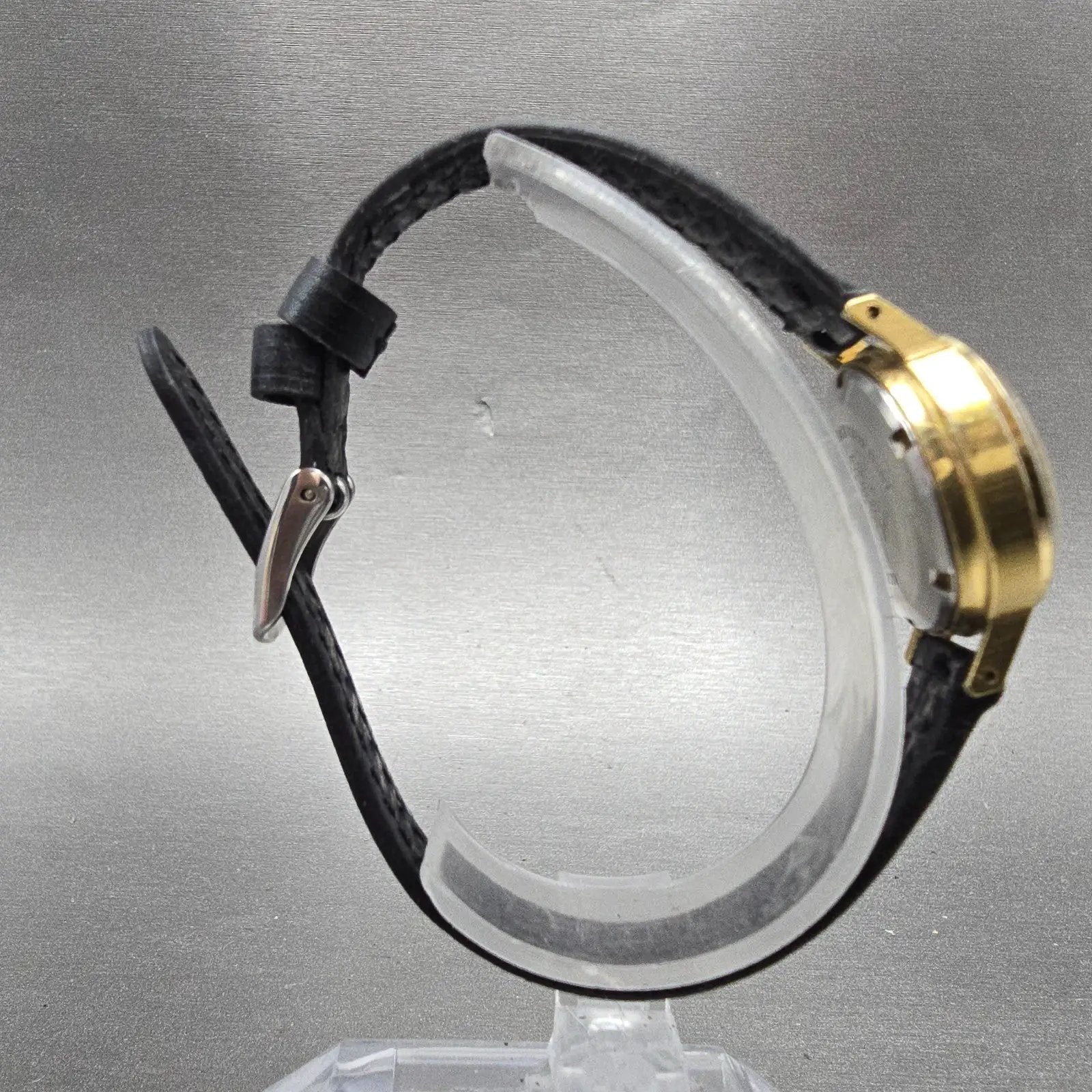 Seiko Automatic Watch Women 24mm Champagne Dial Gold Tone Date 2205-0599 Runs8