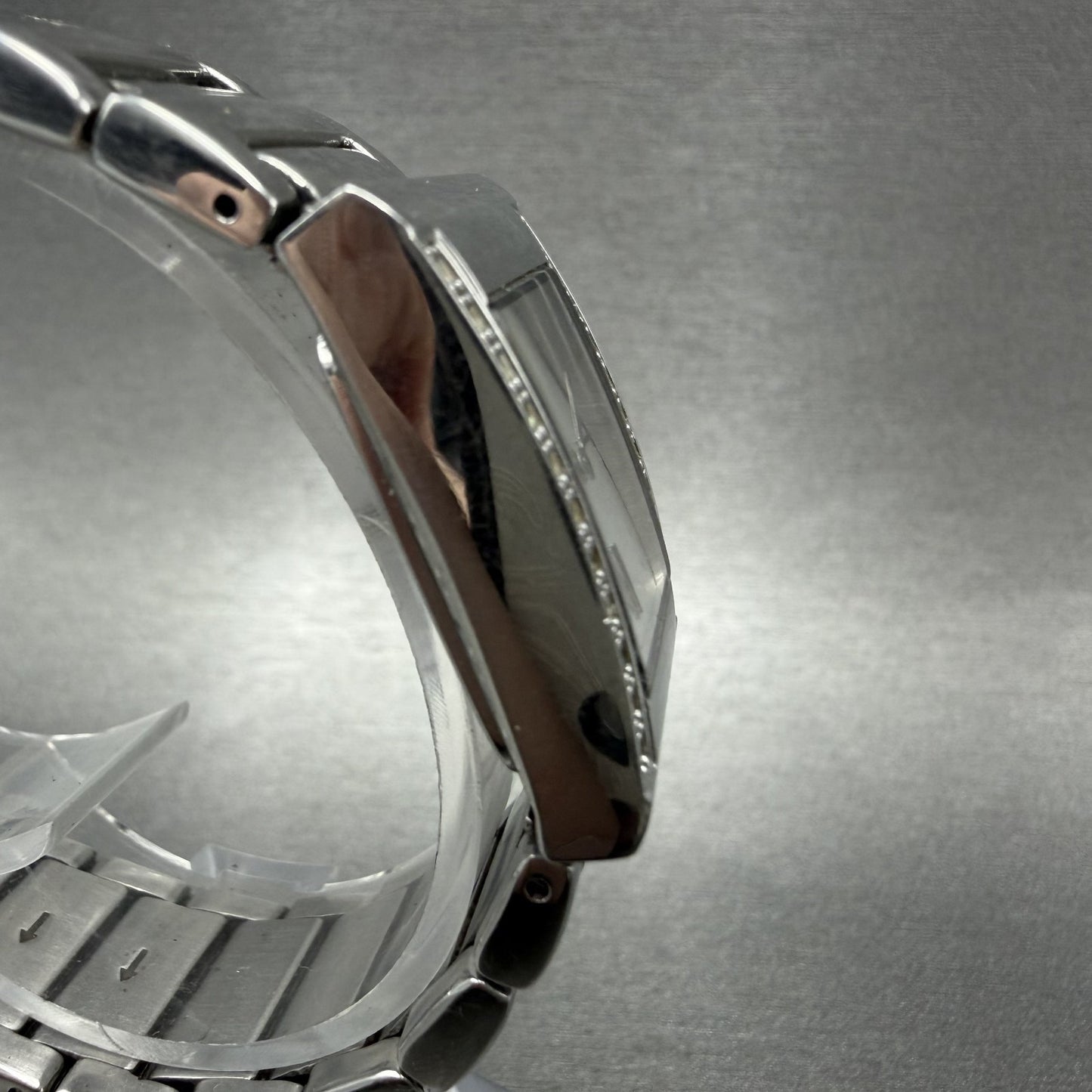 Tommy Hilfiger Tank Watch Women 20mm Silver Dial Silver Tone Rectangle New Batt3
