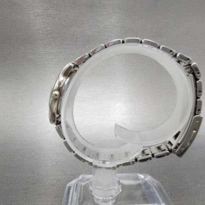 Seiko Lucent Watch Women 22mm White Dial Two Tone Round 1f21-0j80 New Battery