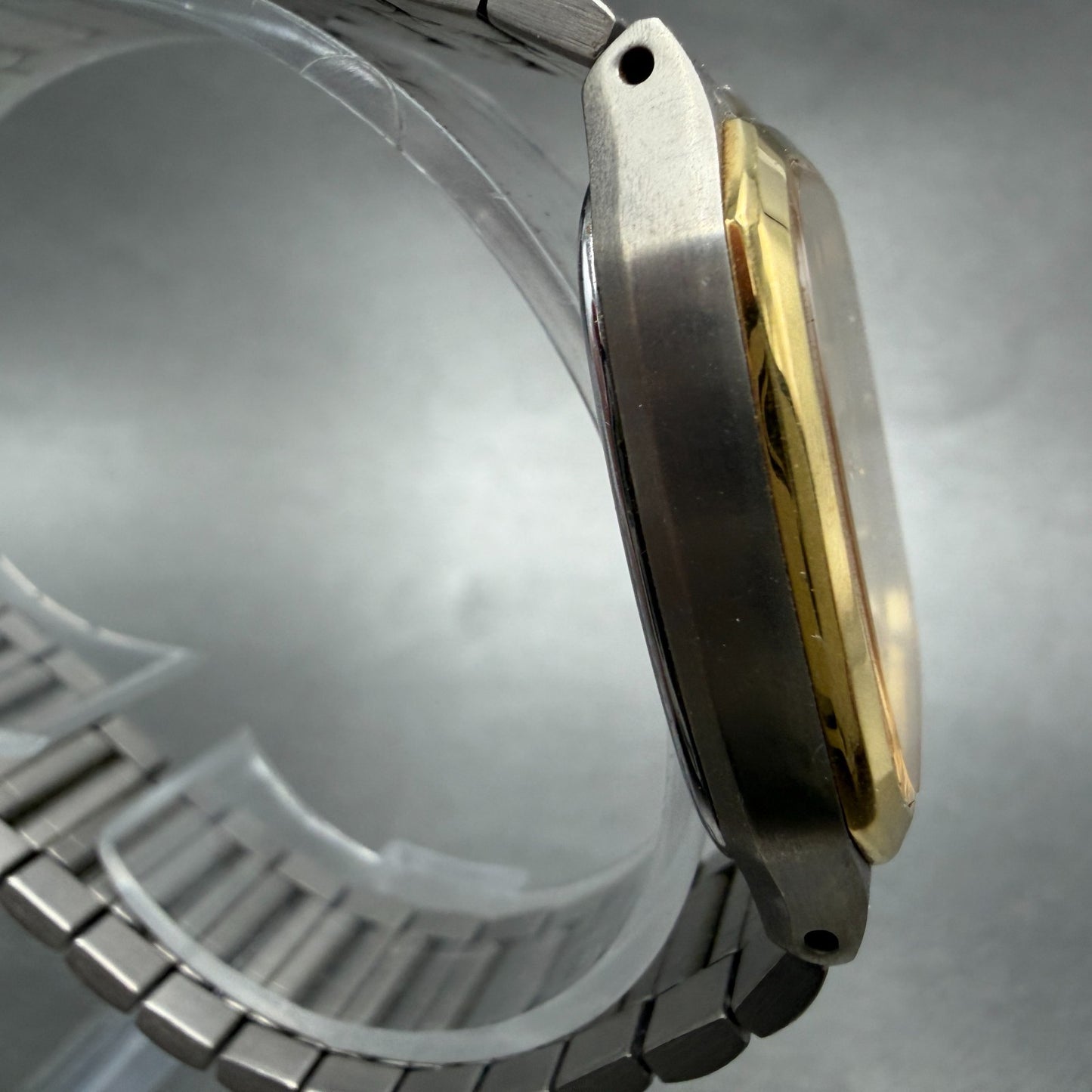 Seiko Watch Men 31mm Champagne Dial Two Tone Titanium Daydate 7N93-5010 New Batt3