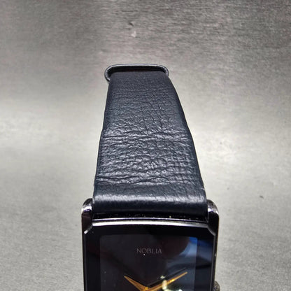 Citizen Noblia Tank Watch Men 24mm Blue Dial Black Time 2828-Y51391 New Battery4
