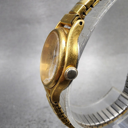 Seiko Watch Women 21mm Champagne Dial Gold Tone Round V4011221 New Battery2