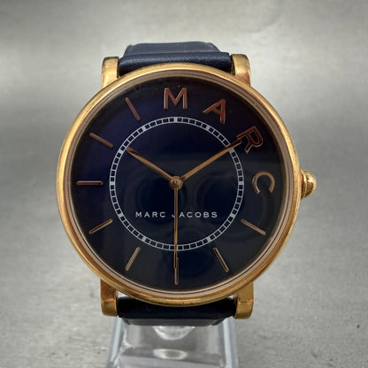 Marc Jacobs Roxy Watch Unisex 36mm Blue Dial Rose Gold Tone MJ1534 New Batt0