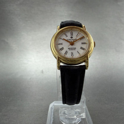 Junghans Meister Watch Women 22mm White Dial Gold Tone Round JE-111L PARTS6