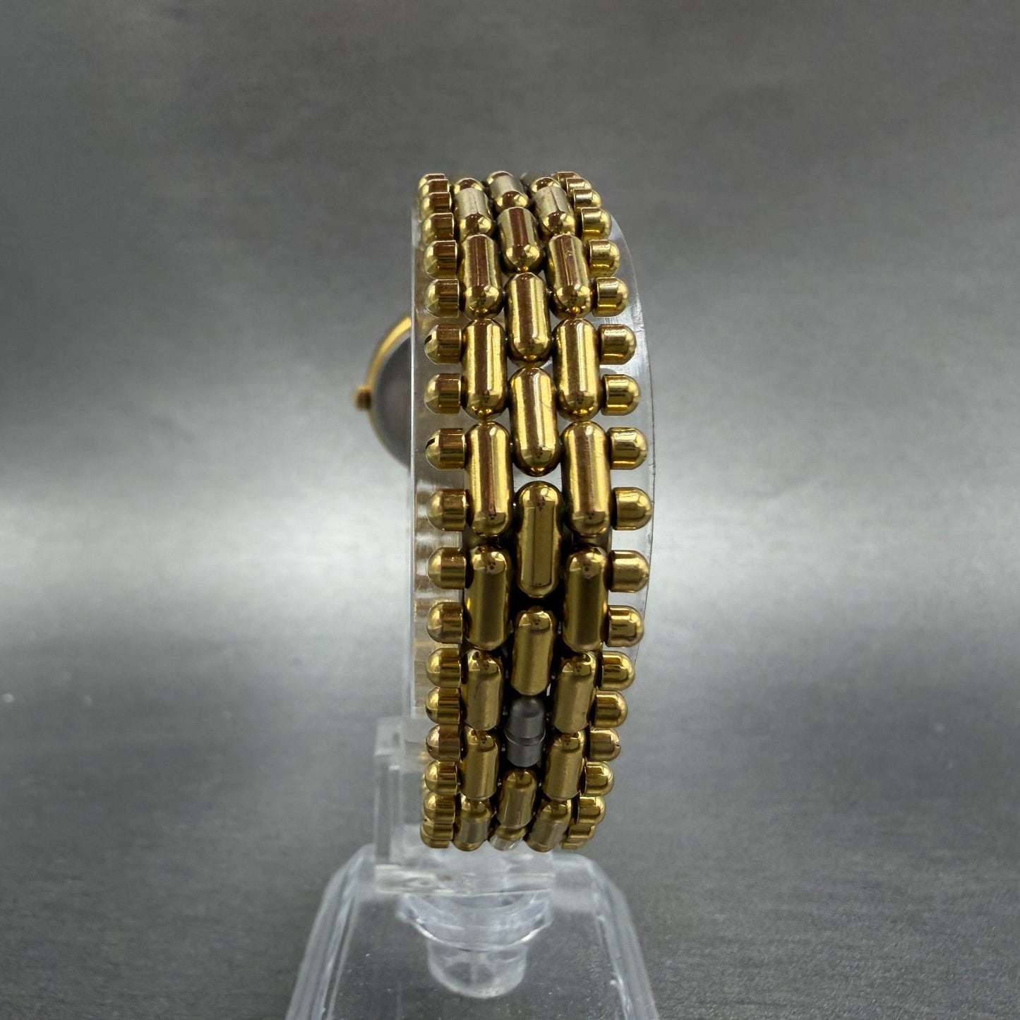 Longines Rodolphe Watch Women 24mm Gold Dial Gold Tone Round New Battery VTG7