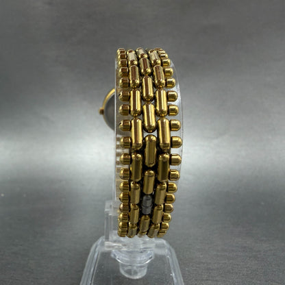Longines Rodolphe Watch Women 24mm Gold Dial Gold Tone Round New Battery VTG7