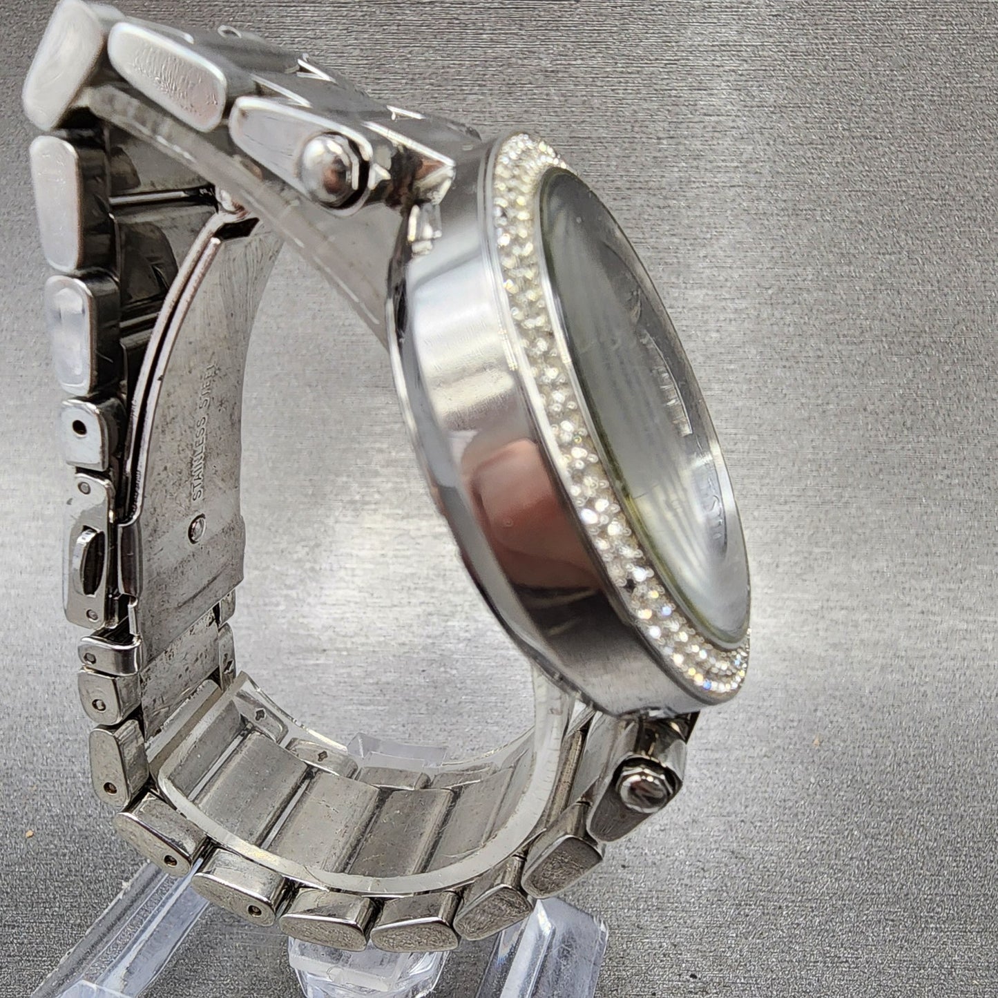 Michael Kors Parker Watch Women 39mm Silver Dial Silver Tone Round New Battery3