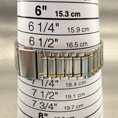 Seiko Lucent Watch Unisex 30mm White Dial Two Tone Round 5E21-6E00 New Battery9