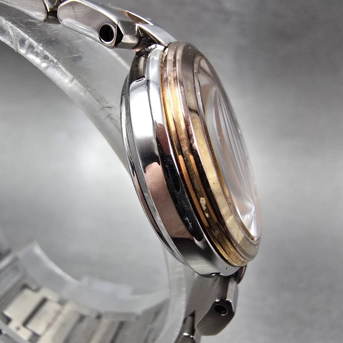 Citizen Eco-Drive Xc Watch Women 26mm Gray Dial Two Tone Date Atomic Round PARTS4