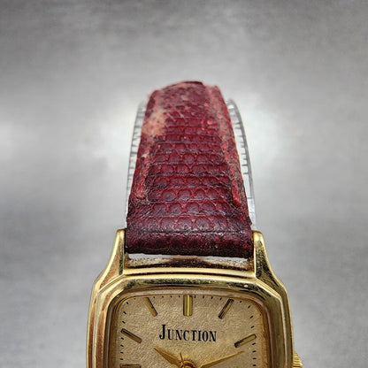 Citizen Junction Tank Watch Women 21mm Cream Dial Gold Tone Rectangle New Batt