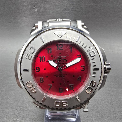 Invicta Reserve Transatlantic Chronograph Watch Men 54mm Red Dial Steel New Batt2