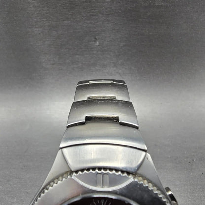 Seiko Chronograph Watch Men 42mm Gray Dial Silver Tone Date 7T92-0AW0 NewBattery5