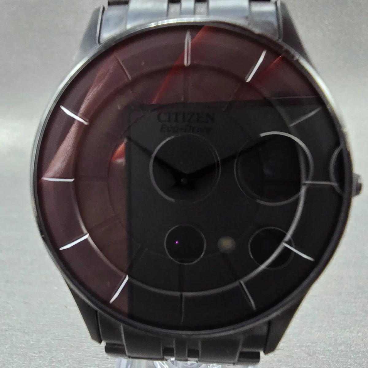 Citizen Stiletto Eco-Drive Watch Men 36mm Black Dial Black Case Round Works JP2
