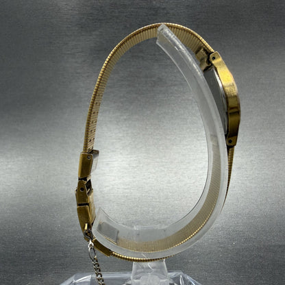 Seiko Watch Women 18mm Champagne Dial Gold Tone Round VTG 2C20-0029 New Battery8