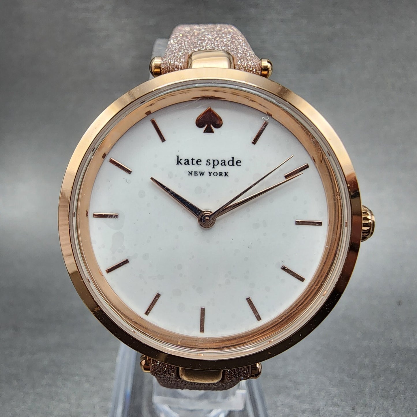 Kate Spade Holland Watch Women 34mm White Dial Rose Gold Tone Round ksw90421