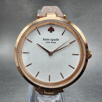 Kate Spade Holland Watch Women 34mm White Dial Rose Gold Tone Round ksw90421