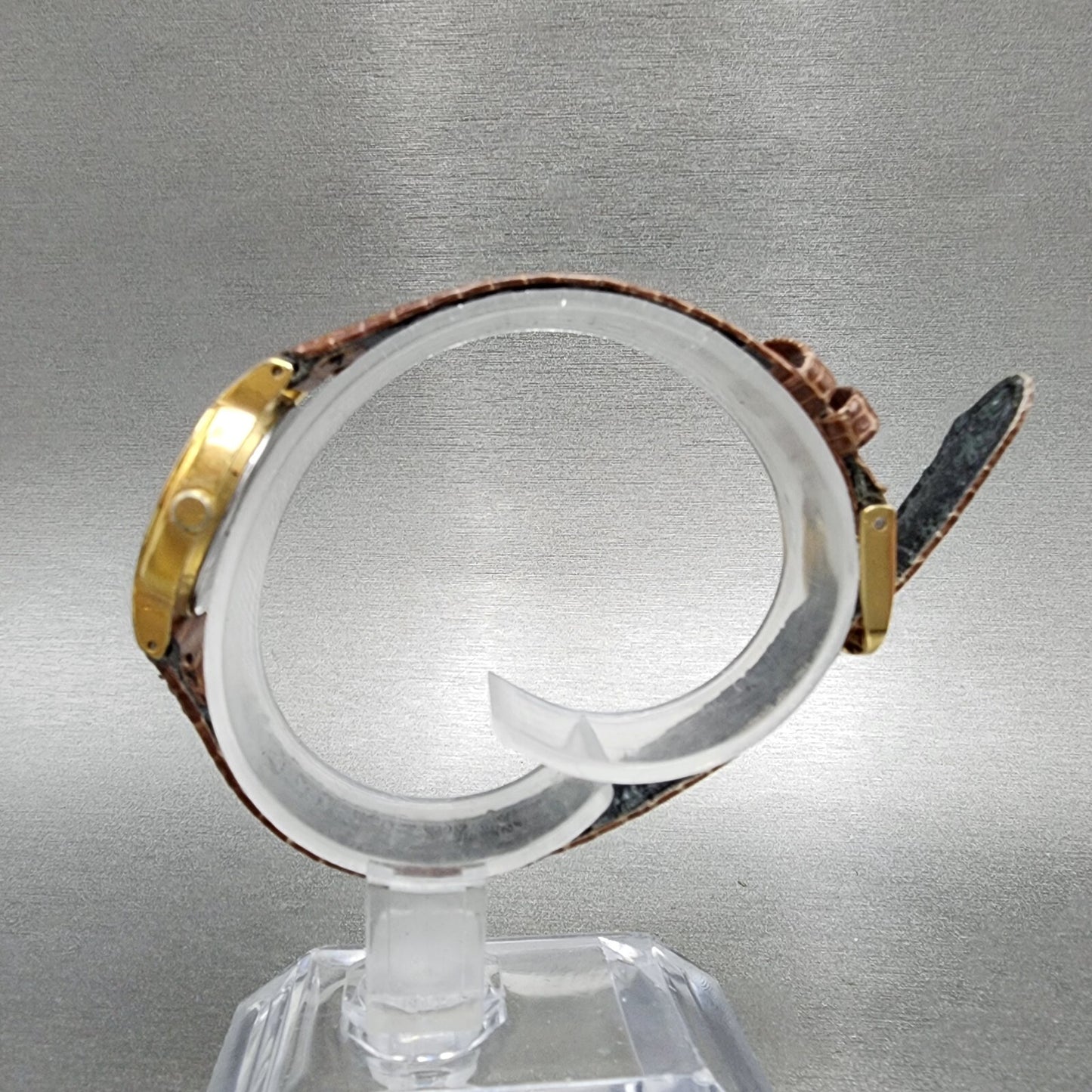 VTG Seiko Watch Women 23mm Gold Dial Gold Tone Round 2C210340 New Battery6