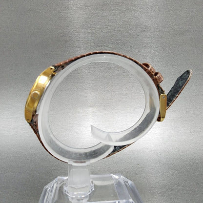 VTG Seiko Watch Women 23mm Gold Dial Gold Tone Round 2C210340 New Battery6