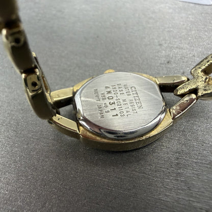 Citizen Watch Women 19mm White Dial Gold Tone Crystals 5920-S021103 New Battery9