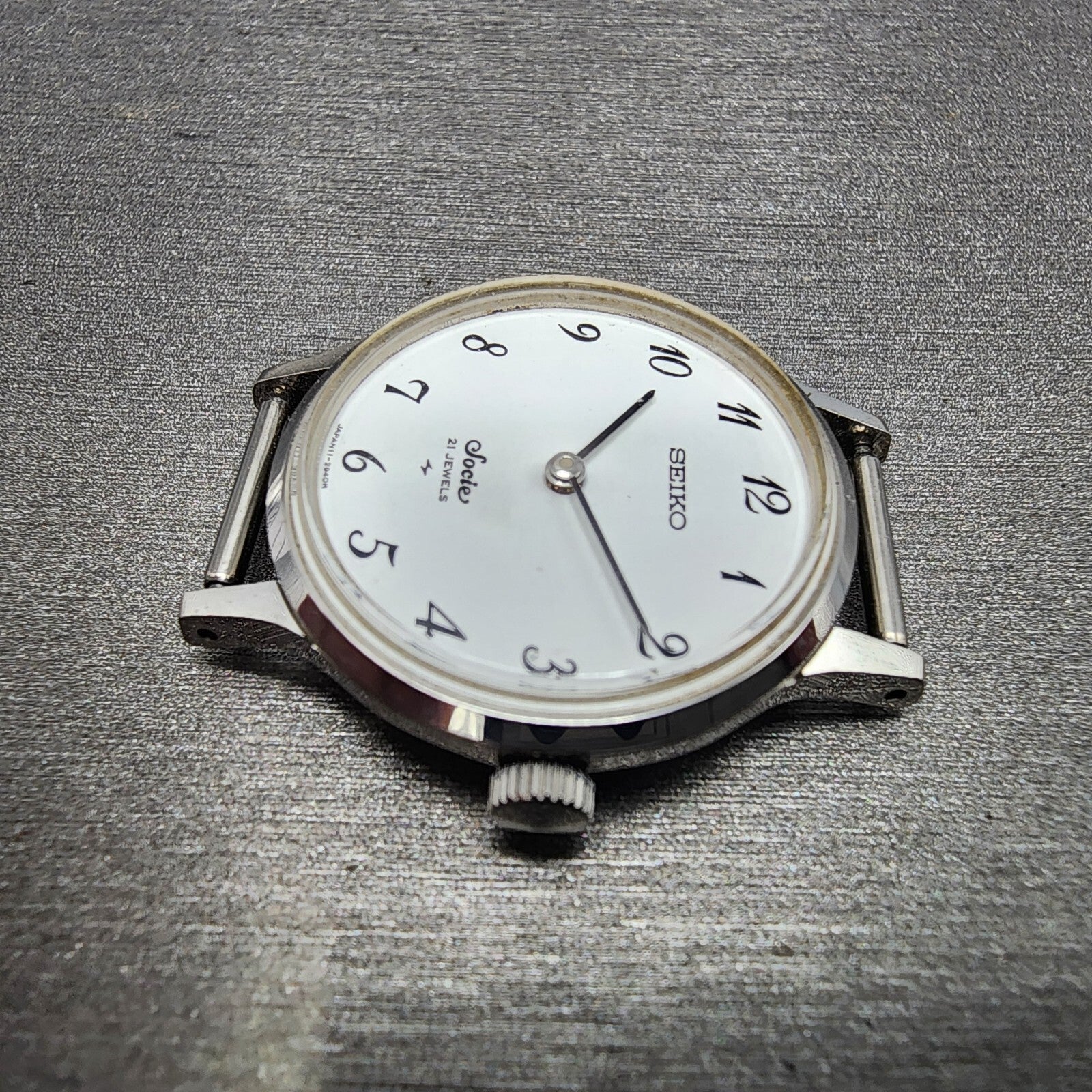 Seiko Socie Watch Women 25mm White Dial Steel Manual Wind Runs 110870 Vintage5
