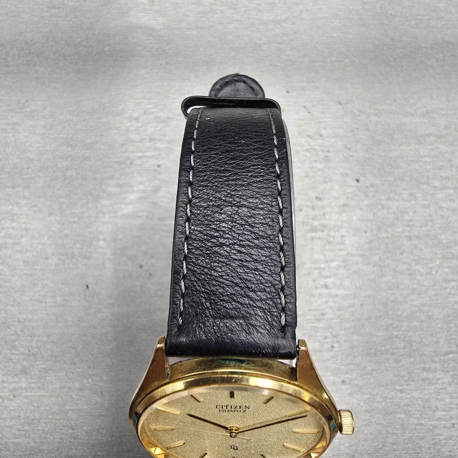 Citizen CQ Watch Men 33mm Champagne Dial Gold Tone Round 4-795512 New Battery4