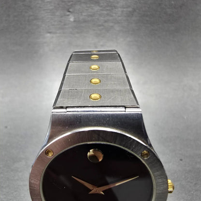 Movado Museum Watch Men 32mm Black Dial Two Tone Round 86-42-876K New Battery4