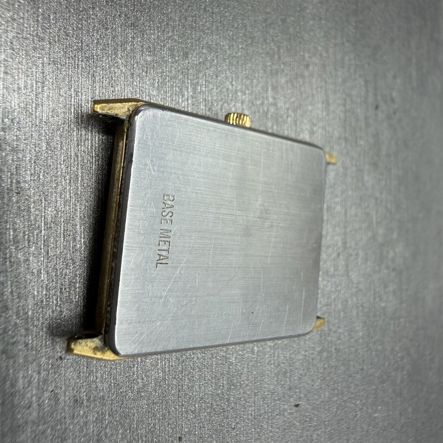 Wittnauer Tank Watch Men 25mm Champagne Dial Gold Tone Rectangle Vintage PARTS9