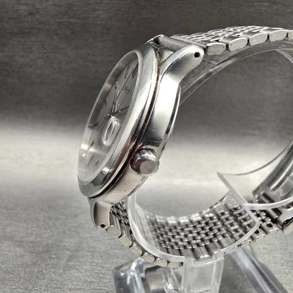 Seiko Spirit Watch Men 33mm Silver Dial Silver Tone Date Round 5E32-6A40 New Bat2