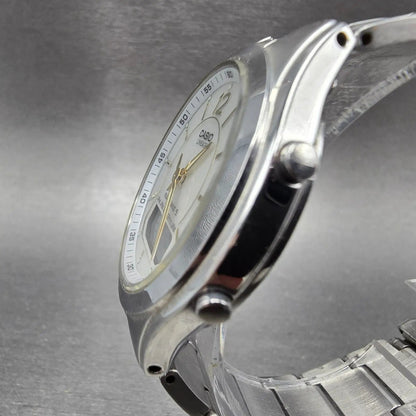 Casio Lineage LCW-M200 Watch Men 38mm White Dial Steel Analog Digital Solar JDM2