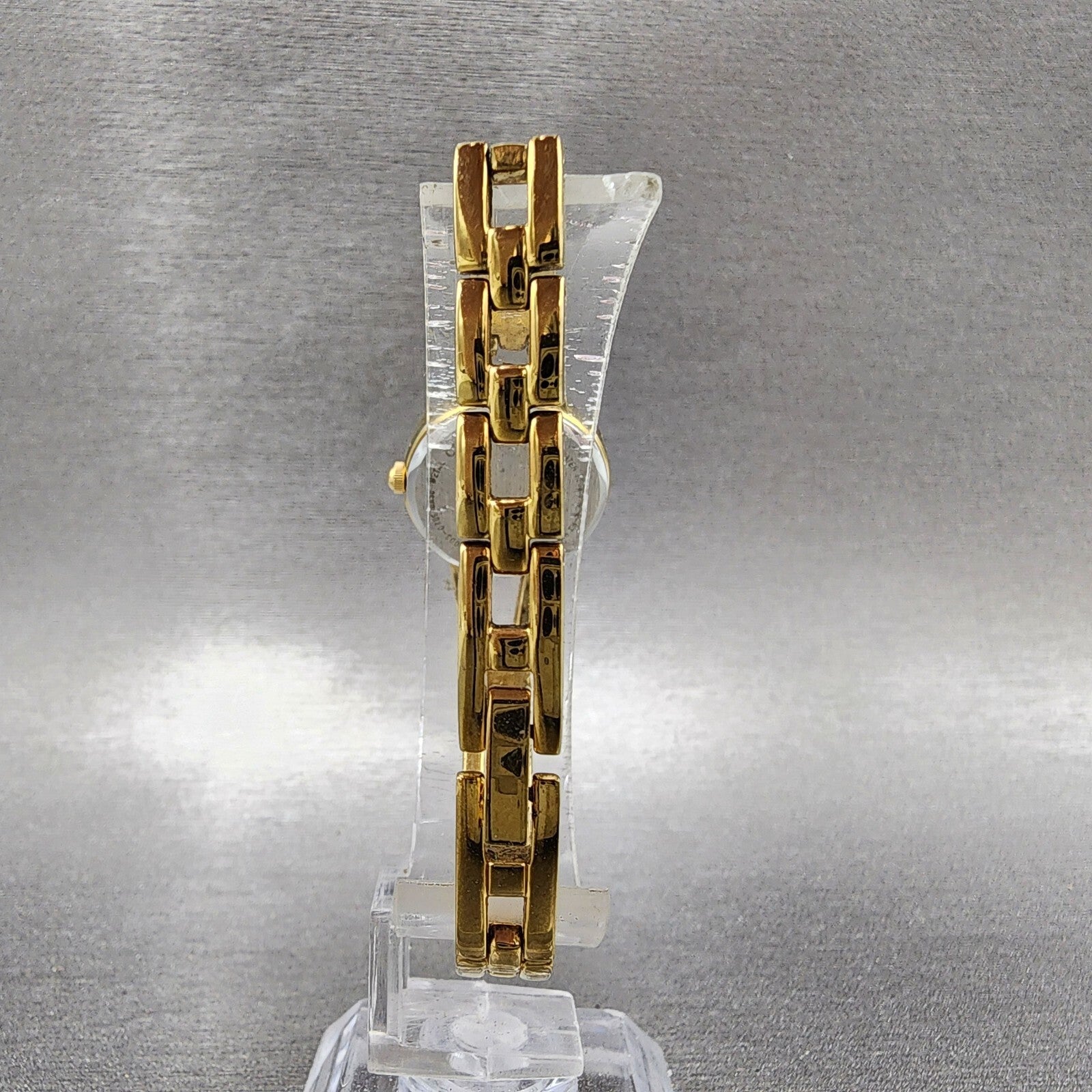 Citizen Watch Women 20mm MOP Dial Gold Tone Crystal Bezel Round New Battery7