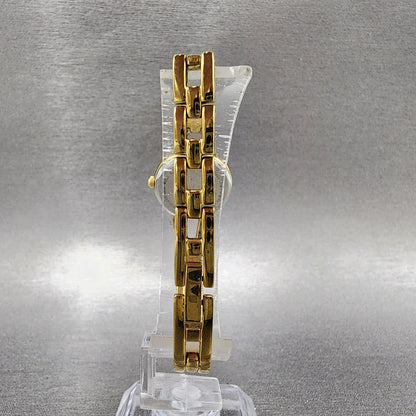 Citizen Watch Women 20mm MOP Dial Gold Tone Crystal Bezel Round New Battery7