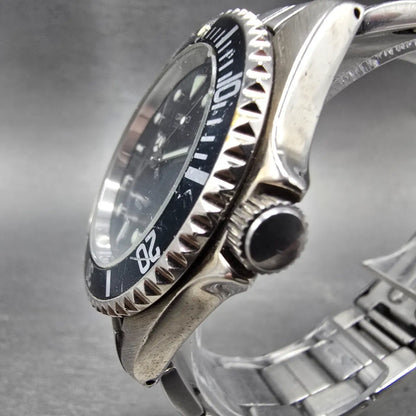 Casio MTD-1010 Dive Watch Men 40mm Black Dial Silver Tone Date Round PARTS3