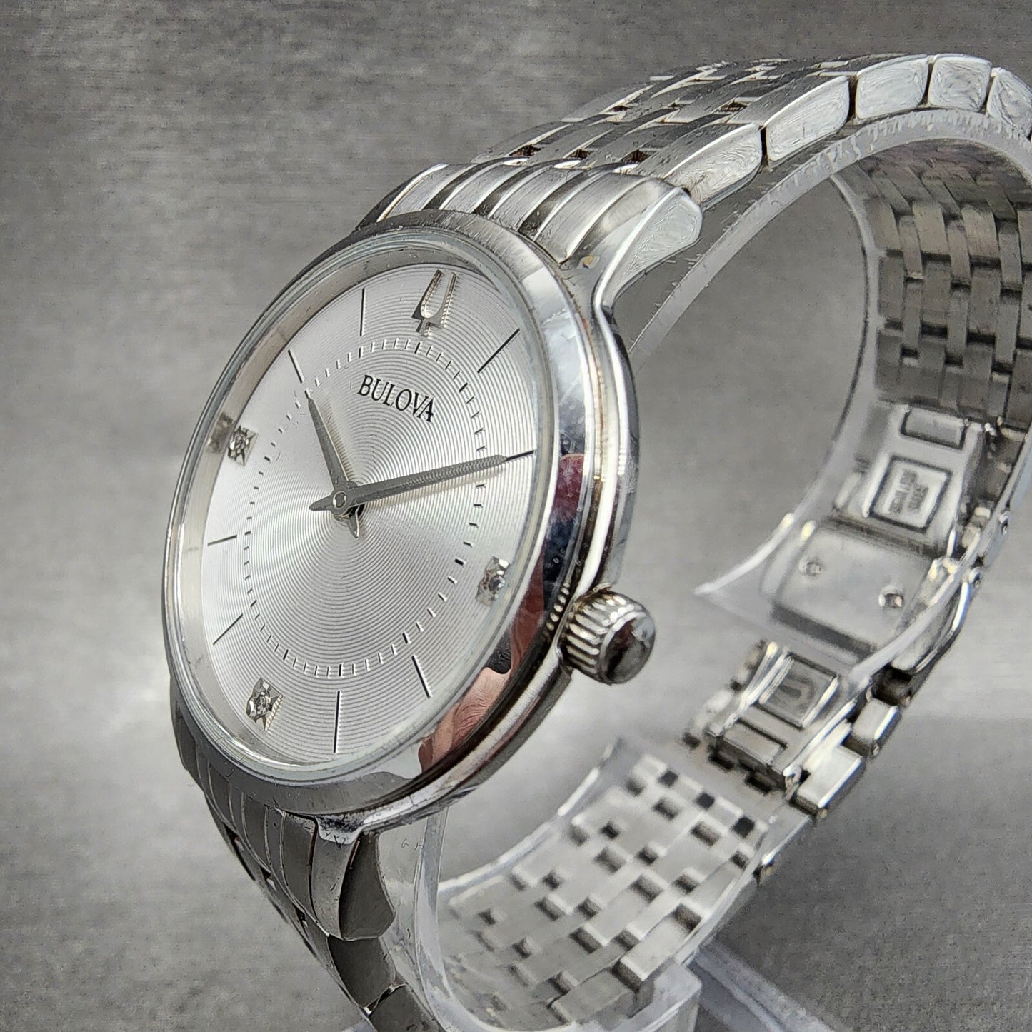 Bulova Watch Women 31mm Silver Dial Stainless Steel Round 96P183 New Battery2