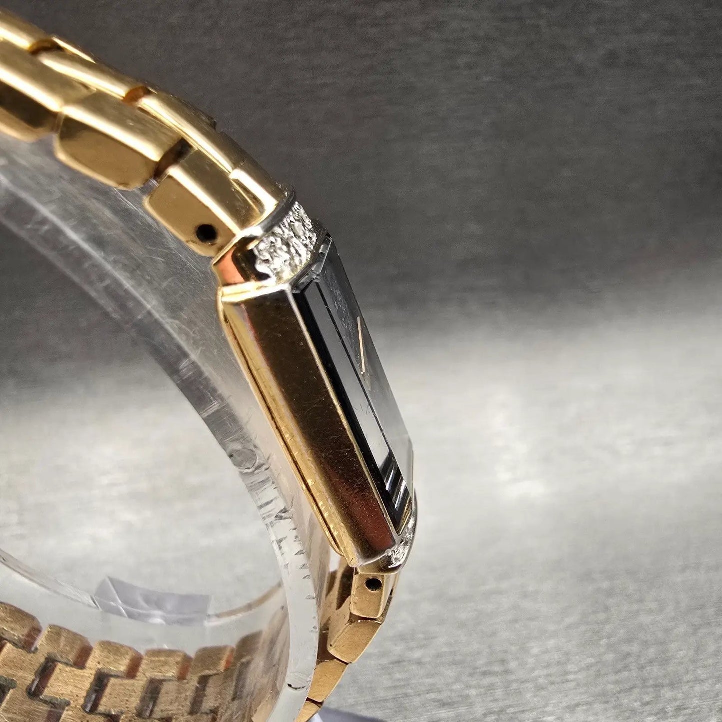 Seiko Lassale Watch Women 13mm Blue Dial Gold Tone Gemmed 2E20-6899 New Battery3
