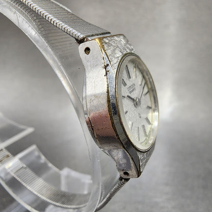 Citizen CQ Watch Women 20mm White Dial Silver Tone Round 4830385 New Batt3