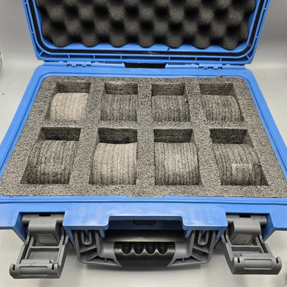Invicta 8 Slot Watch Case Hard Blue Plastic Foam insert Handle Cary Case1