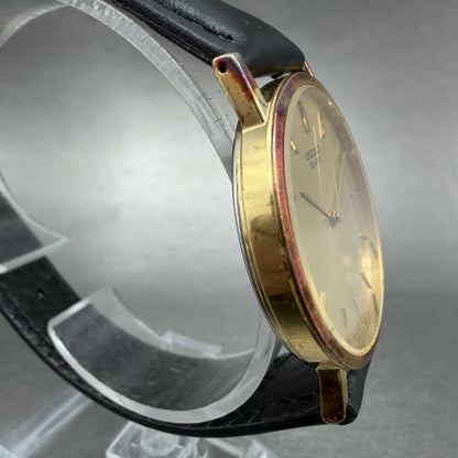 Seiko Watch Men 32mm Champagne Dial Gold Tone Round VTG 2C21-0120 New Battery3