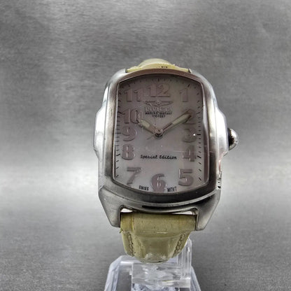 Invicta Lupah Watch 29mm MOP Dial Silver Tone Rectangle 5168 New Battery HUK5