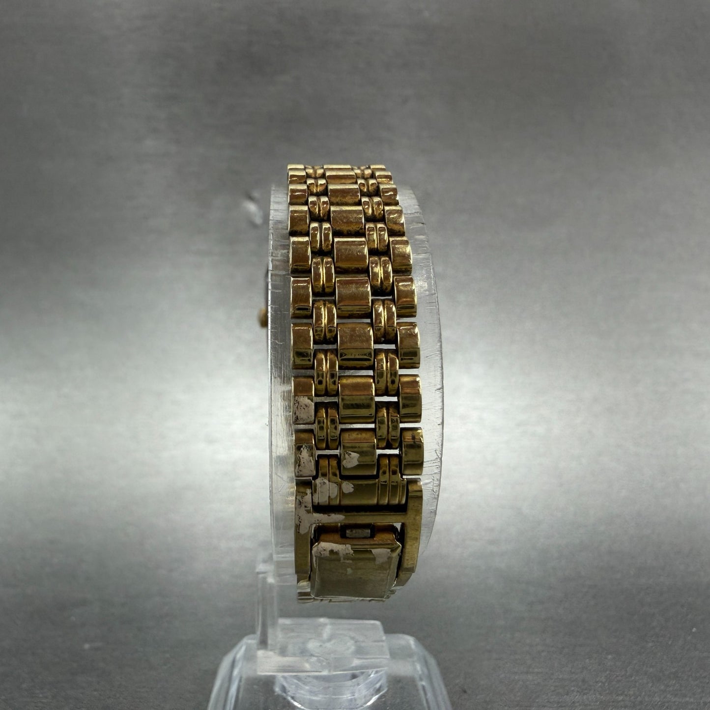 Seiko Tank Watch Women 18mm Champagne Dial Gold Tone Rectangle V401-5129 NewBat07