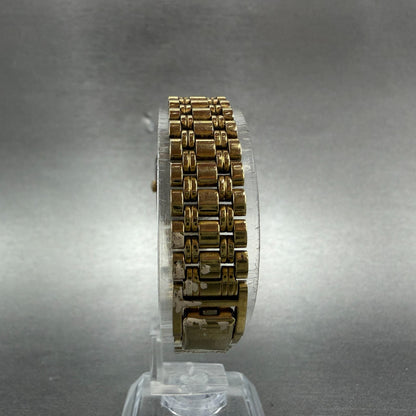 Seiko Tank Watch Women 18mm Champagne Dial Gold Tone Rectangle V401-5129 NewBat07