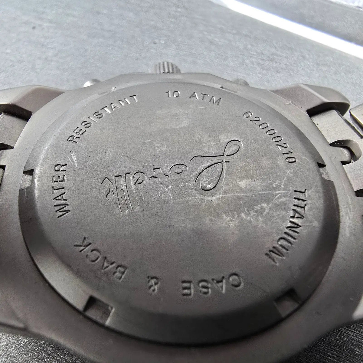 Lorelli Chronograph Watch Men 40mm Gray Dial titanium Date Round New Battery L9