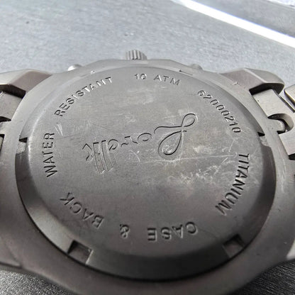 Lorelli Chronograph Watch Men 40mm Gray Dial titanium Date Round New Battery L9