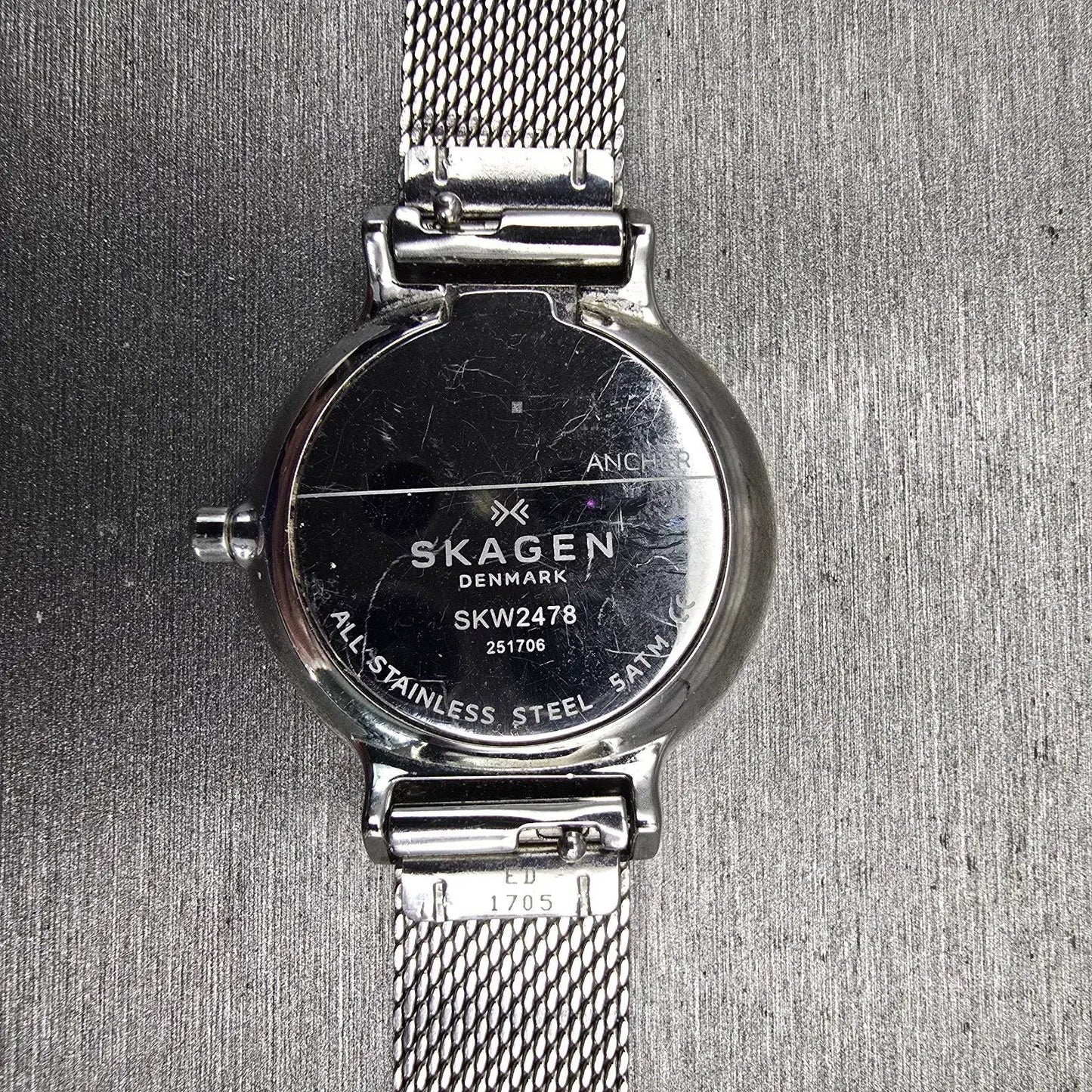 Skagen Ancher Watch Women 30mm Silver Dial Silver Tone Round SKW2478 New Battery10