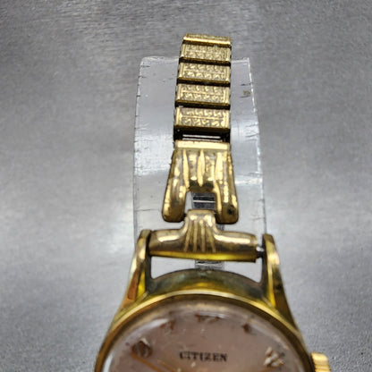 Citizen Cosmo Star Watch Women 22mm Silver Dial Gold Tone Manual 4620054 Runs4