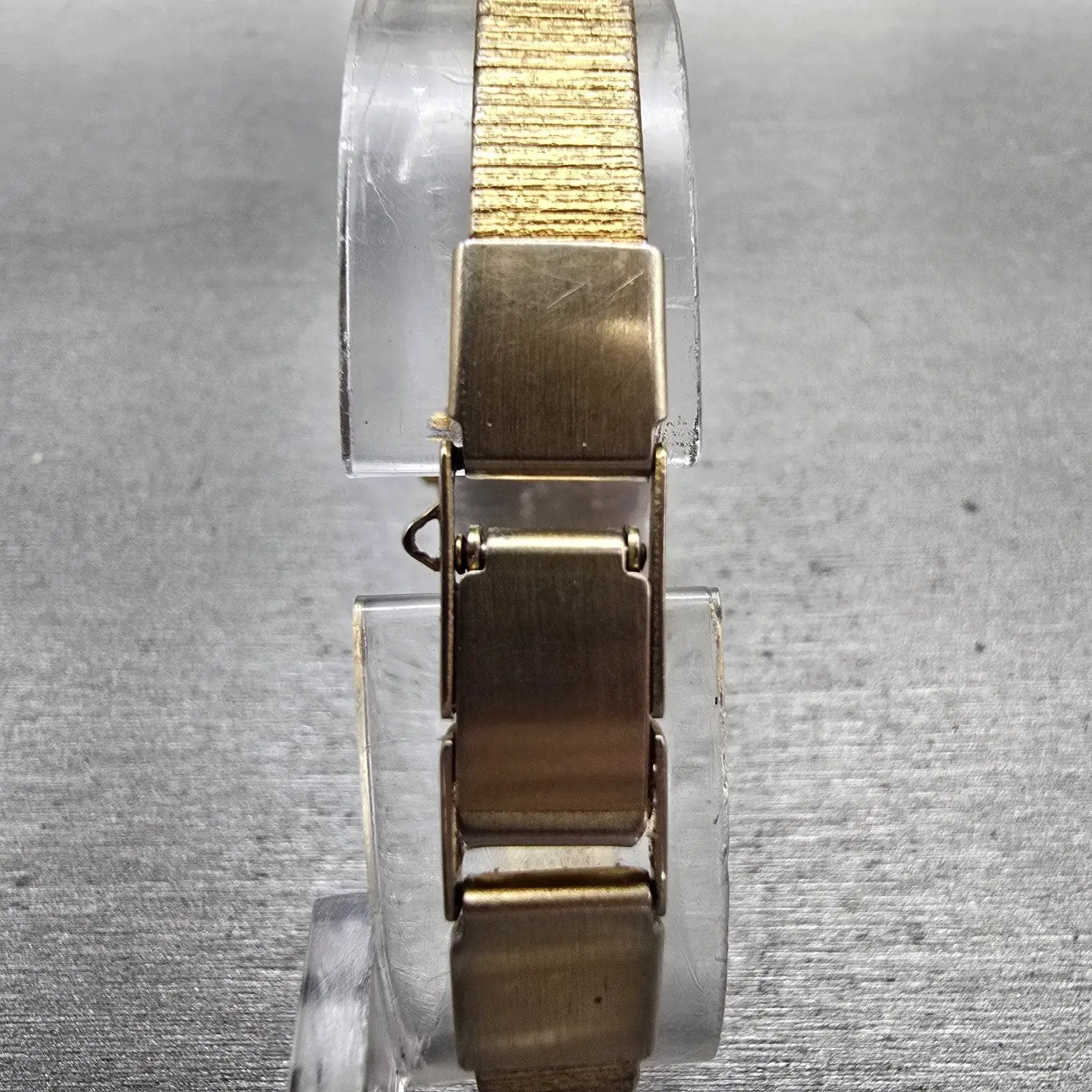 Citizen CQ Watch Women 17mm Gold Dial Gold Tone Gemmed 3220-324196 New Battery7
